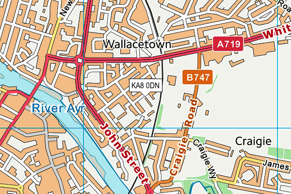 KA8 0DN map - OS VectorMap District (Ordnance Survey)