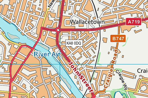 KA8 0DQ map - OS VectorMap District (Ordnance Survey)