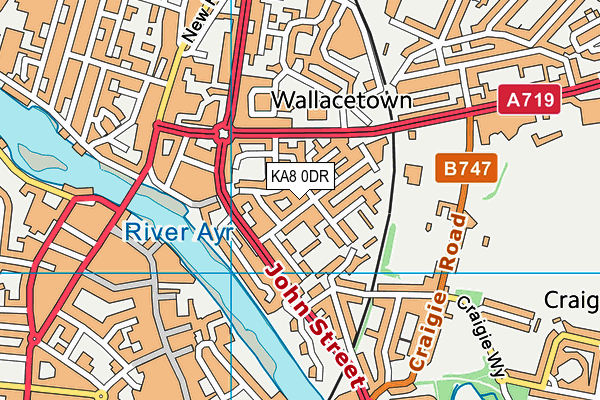 KA8 0DR map - OS VectorMap District (Ordnance Survey)