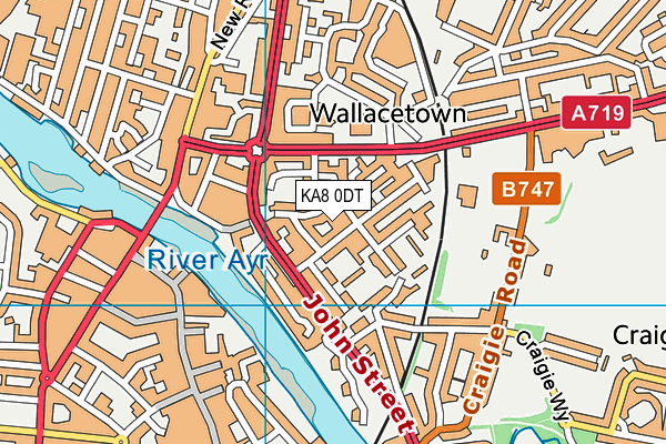 KA8 0DT map - OS VectorMap District (Ordnance Survey)