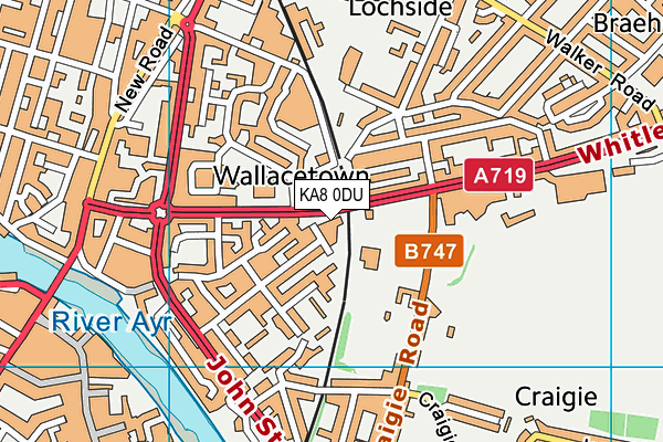 KA8 0DU map - OS VectorMap District (Ordnance Survey)