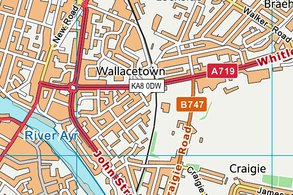 KA8 0DW map - OS VectorMap District (Ordnance Survey)