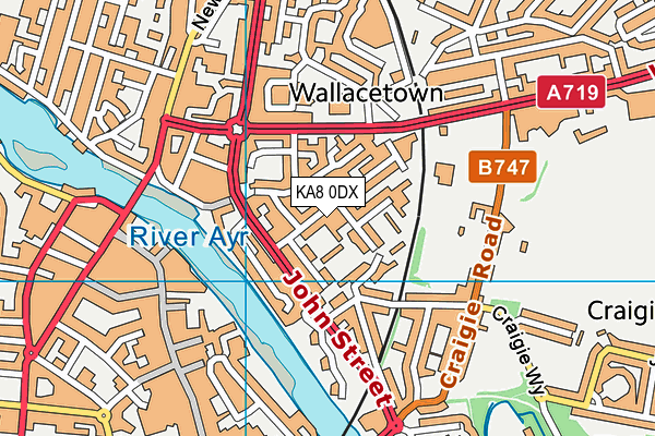 KA8 0DX map - OS VectorMap District (Ordnance Survey)