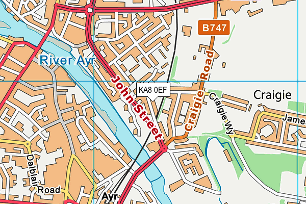 KA8 0EF map - OS VectorMap District (Ordnance Survey)