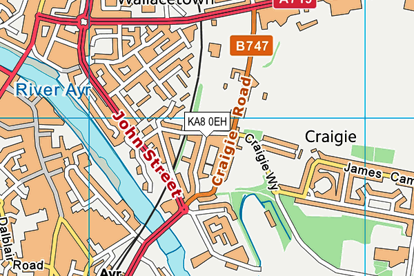 KA8 0EH map - OS VectorMap District (Ordnance Survey)