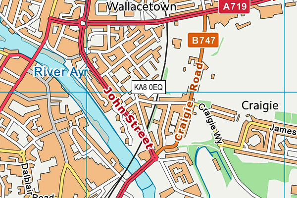 KA8 0EQ map - OS VectorMap District (Ordnance Survey)