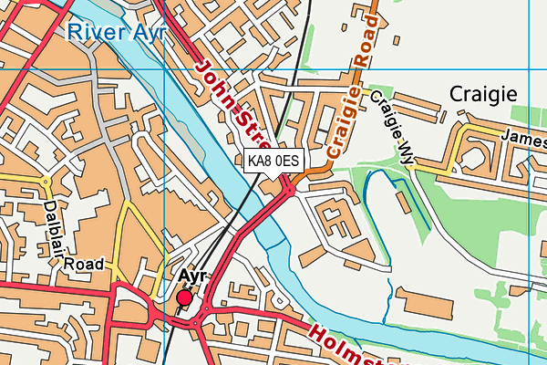 KA8 0ES map - OS VectorMap District (Ordnance Survey)