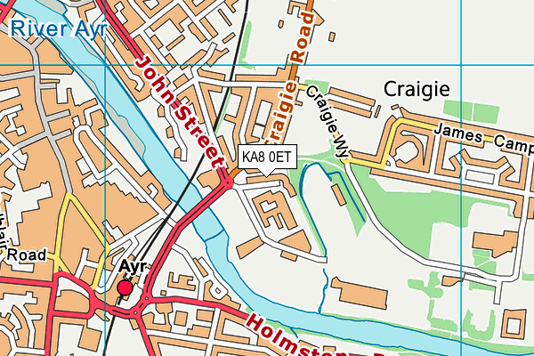 KA8 0ET map - OS VectorMap District (Ordnance Survey)