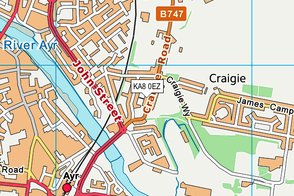 KA8 0EZ map - OS VectorMap District (Ordnance Survey)