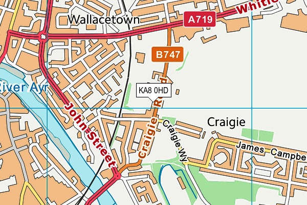 KA8 0HD map - OS VectorMap District (Ordnance Survey)