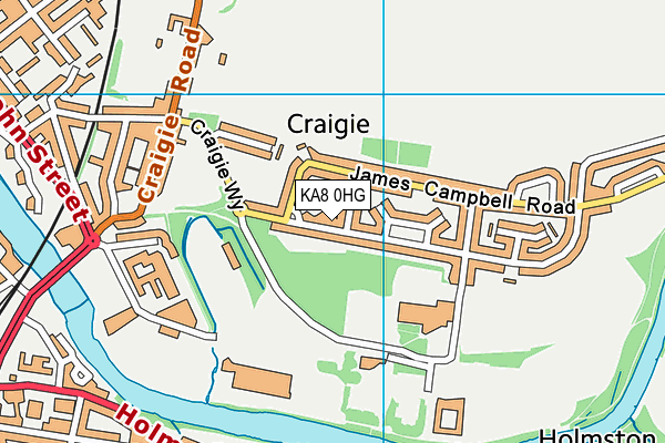 KA8 0HG map - OS VectorMap District (Ordnance Survey)