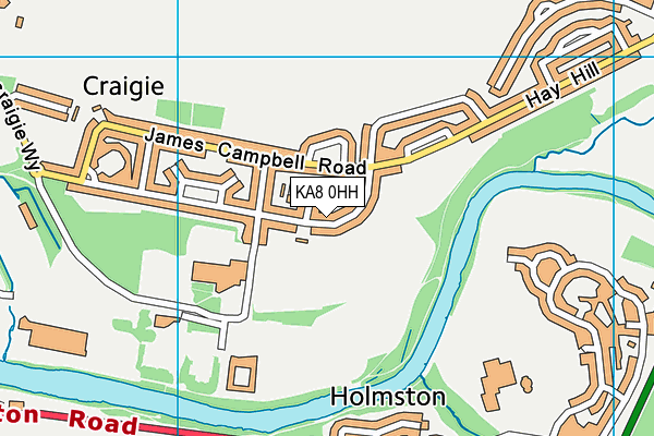 KA8 0HH map - OS VectorMap District (Ordnance Survey)