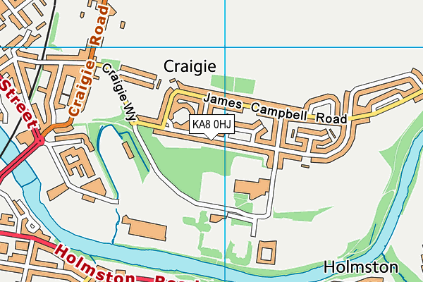 KA8 0HJ map - OS VectorMap District (Ordnance Survey)