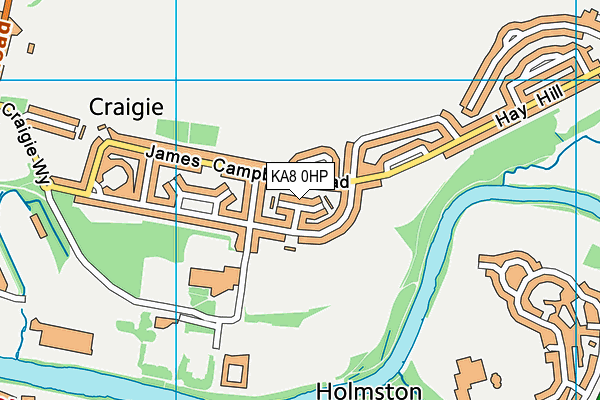 KA8 0HP map - OS VectorMap District (Ordnance Survey)