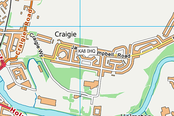 KA8 0HQ map - OS VectorMap District (Ordnance Survey)