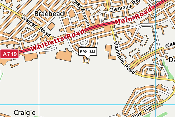 KA8 0JJ map - OS VectorMap District (Ordnance Survey)