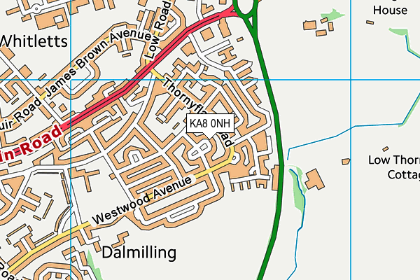 KA8 0NH map - OS VectorMap District (Ordnance Survey)