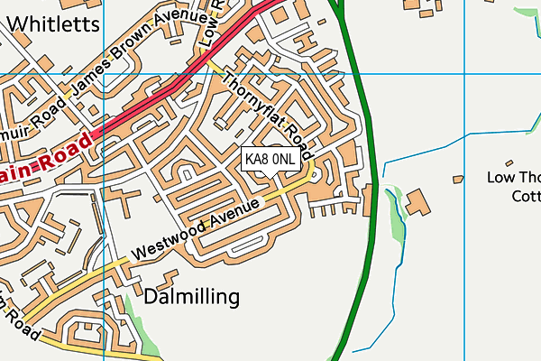 KA8 0NL map - OS VectorMap District (Ordnance Survey)