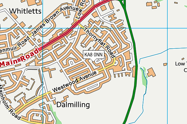 KA8 0NN map - OS VectorMap District (Ordnance Survey)