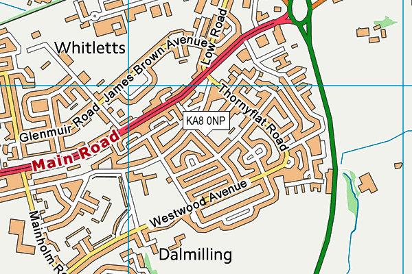 KA8 0NP map - OS VectorMap District (Ordnance Survey)