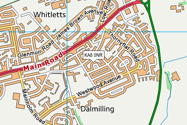 KA8 0NR map - OS VectorMap District (Ordnance Survey)