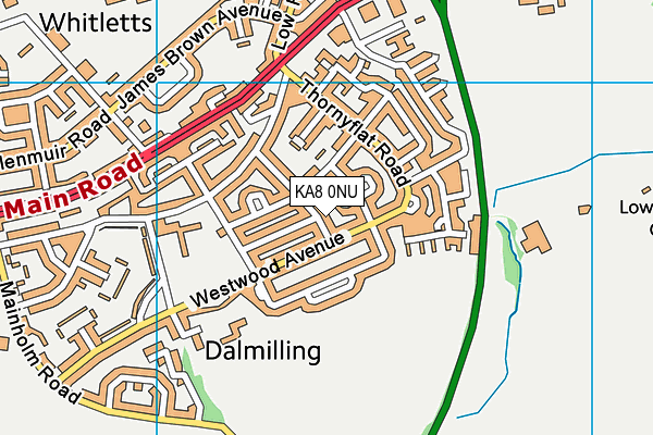 KA8 0NU map - OS VectorMap District (Ordnance Survey)