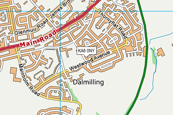 KA8 0NY map - OS VectorMap District (Ordnance Survey)