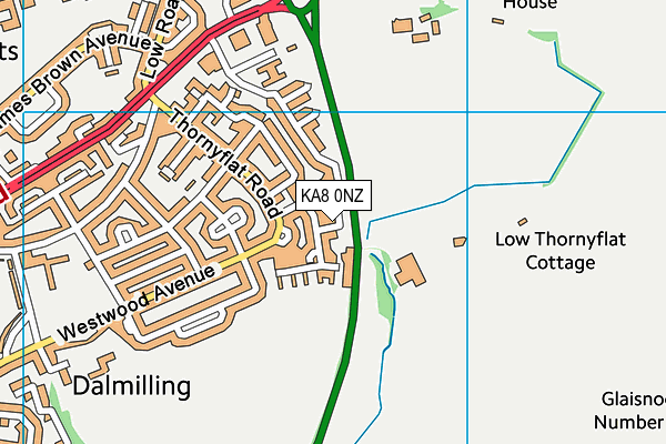 KA8 0NZ map - OS VectorMap District (Ordnance Survey)