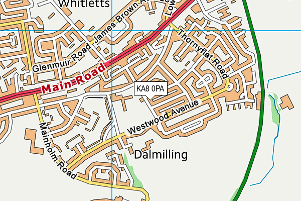 KA8 0PA map - OS VectorMap District (Ordnance Survey)