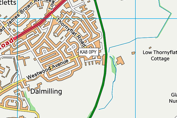 KA8 0PY map - OS VectorMap District (Ordnance Survey)