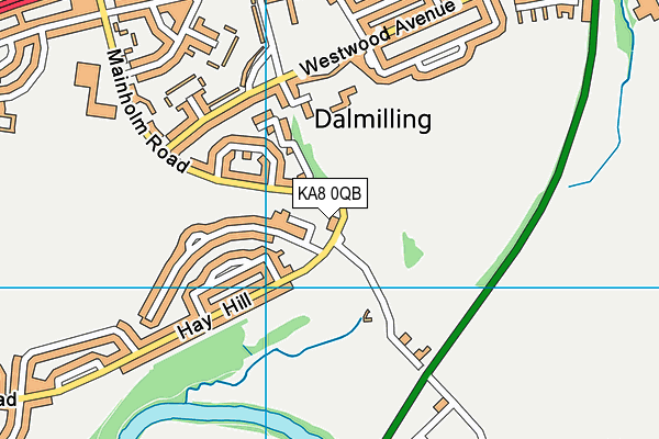 KA8 0QB map - OS VectorMap District (Ordnance Survey)