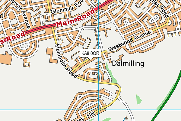 KA8 0QR map - OS VectorMap District (Ordnance Survey)