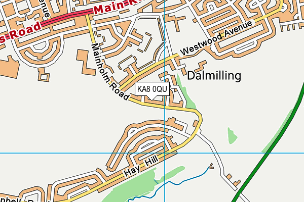 KA8 0QU map - OS VectorMap District (Ordnance Survey)