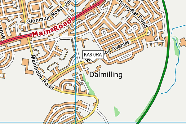 KA8 0RA map - OS VectorMap District (Ordnance Survey)