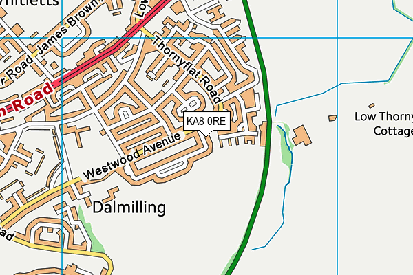 KA8 0RE map - OS VectorMap District (Ordnance Survey)