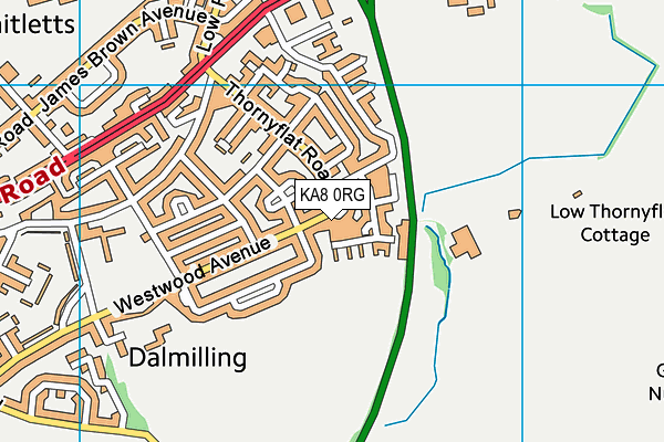 KA8 0RG map - OS VectorMap District (Ordnance Survey)