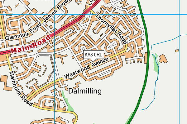 KA8 0RL map - OS VectorMap District (Ordnance Survey)