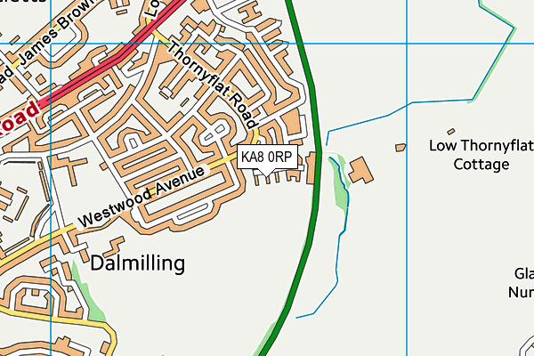 KA8 0RP map - OS VectorMap District (Ordnance Survey)