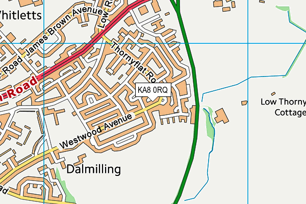 KA8 0RQ map - OS VectorMap District (Ordnance Survey)