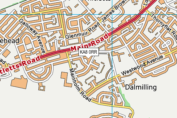 KA8 0RR map - OS VectorMap District (Ordnance Survey)