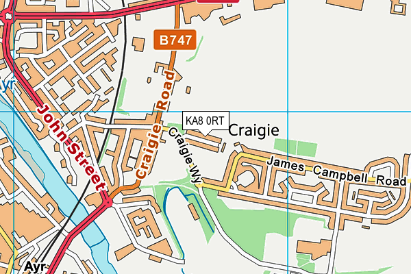 KA8 0RT map - OS VectorMap District (Ordnance Survey)