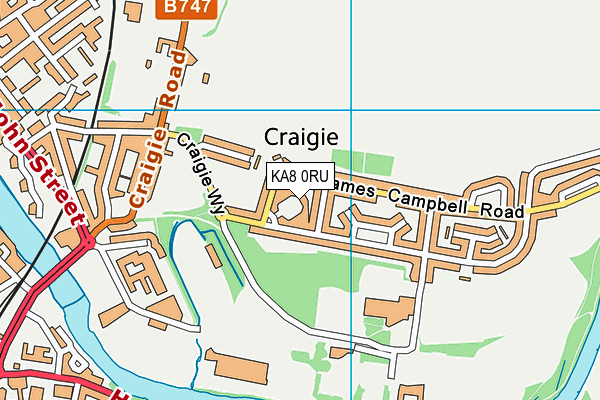 KA8 0RU map - OS VectorMap District (Ordnance Survey)