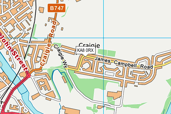 KA8 0RX map - OS VectorMap District (Ordnance Survey)