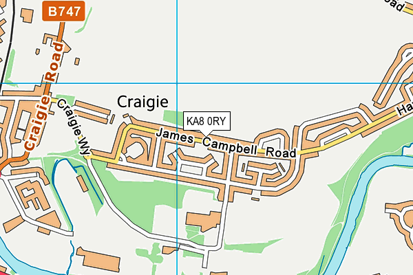 KA8 0RY map - OS VectorMap District (Ordnance Survey)