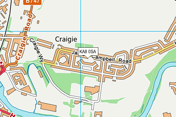 KA8 0SA map - OS VectorMap District (Ordnance Survey)