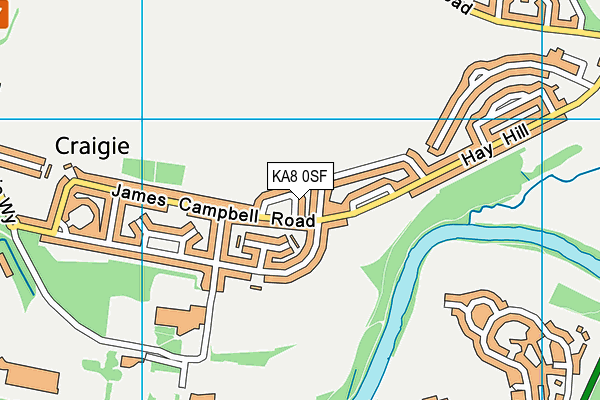 KA8 0SF map - OS VectorMap District (Ordnance Survey)