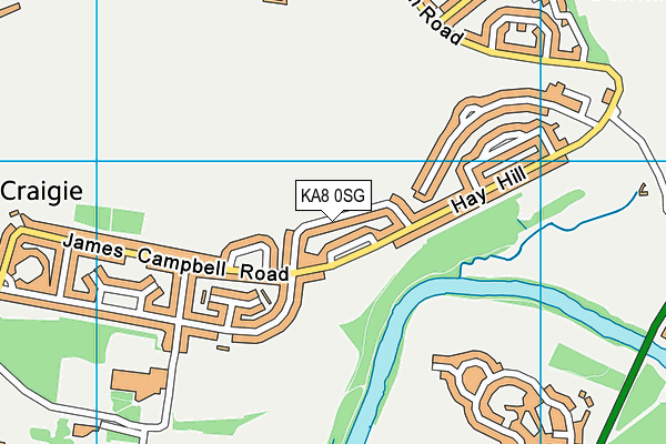 KA8 0SG map - OS VectorMap District (Ordnance Survey)