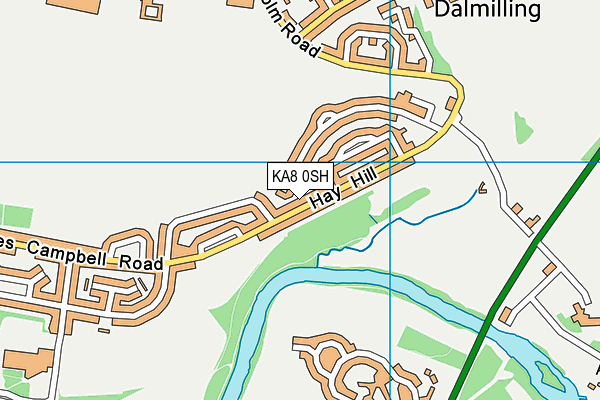 KA8 0SH map - OS VectorMap District (Ordnance Survey)