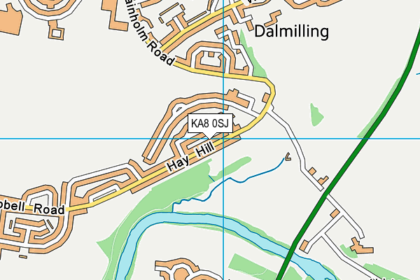 KA8 0SJ map - OS VectorMap District (Ordnance Survey)