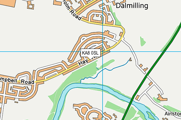 KA8 0SL map - OS VectorMap District (Ordnance Survey)